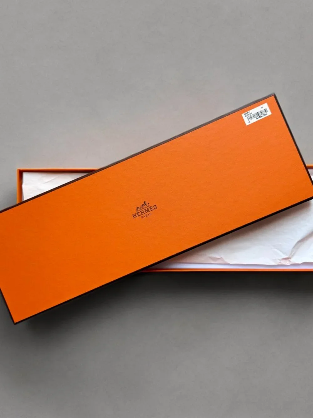 Hermes Orange Long Empty Tie Gift Box 14.75" x 5" x 1" - Picture 1 of 3